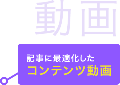 記事に最適化したコンテンツ動画